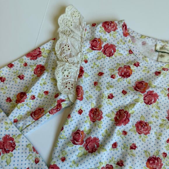 Matilda Jane Georgia It's A Wonderful Parade Floral Ruffle Top 6 - Picture 6 of 9